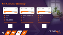 Clemson University Interactive Digital Signage - Housing