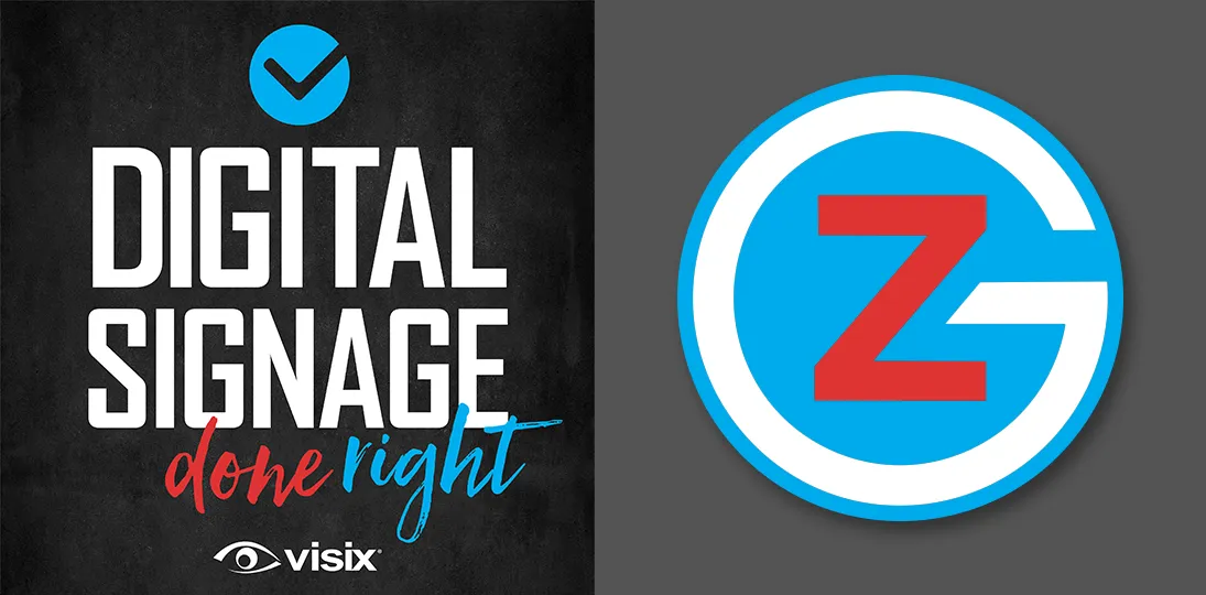 Digital Signage Done Right podcast logo with Gen Z icon